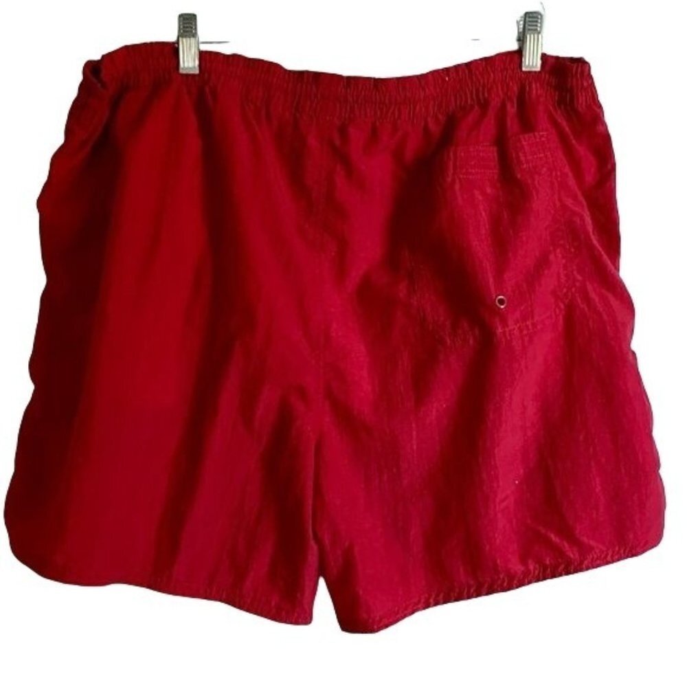 Basic Editions Red Swim Trunks Mens Large